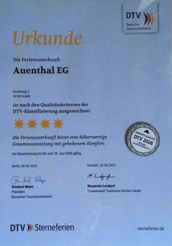 Ferienwohnung Auenthal Koditz 外观 照片